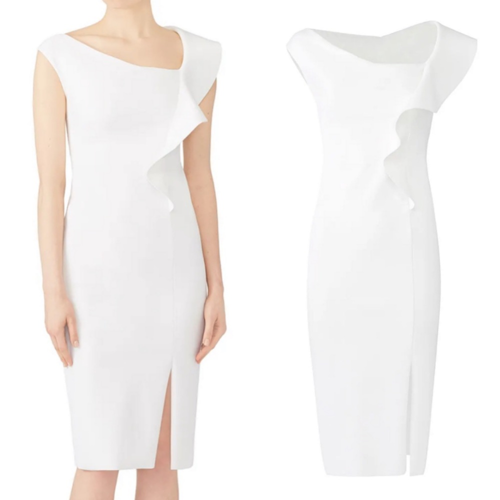 Chiara Boni La Petite Robe Imani Ruffle Sheath Dress in Size 42